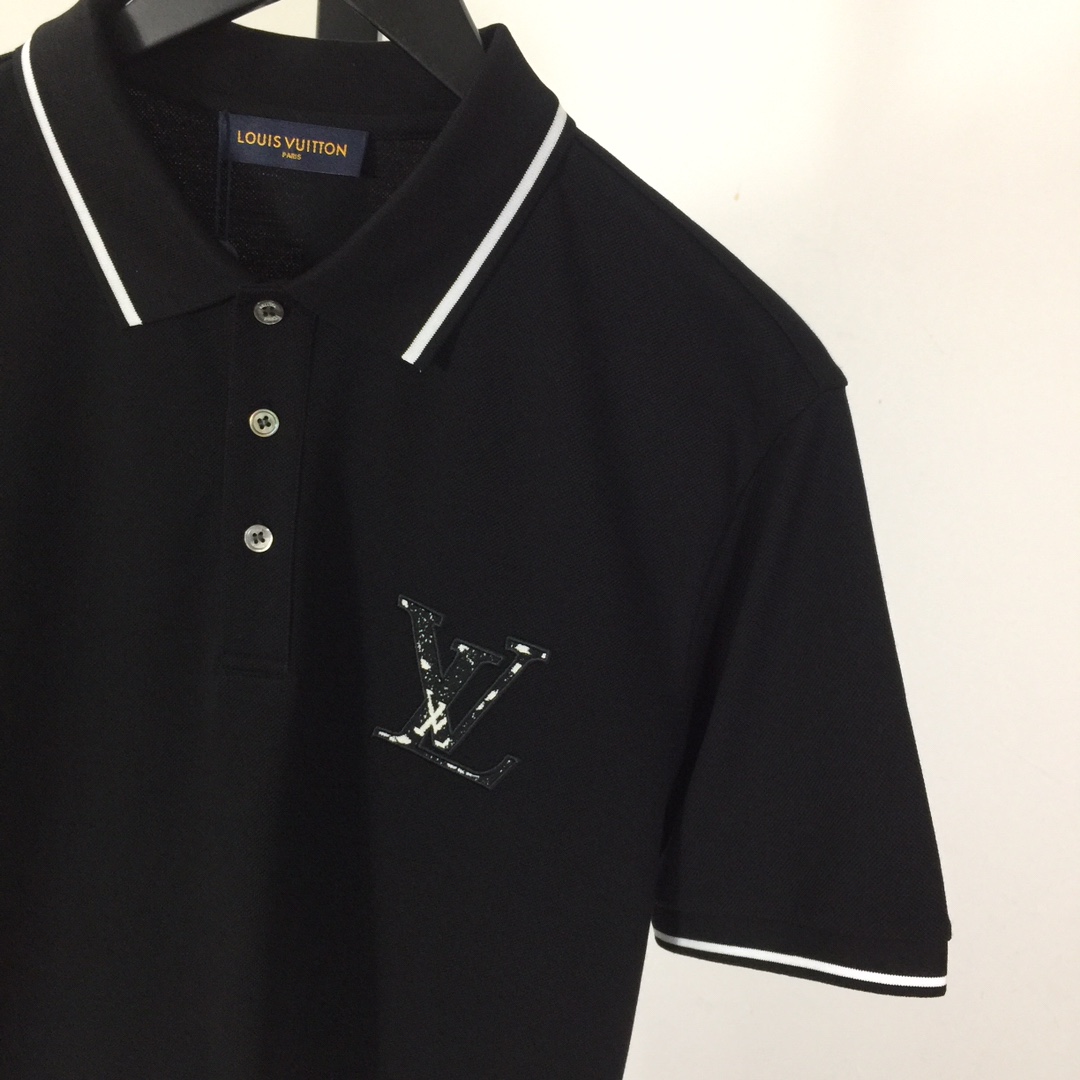 Louis Vuitton Short-Sleeved Cotton Polo Shirt    - 