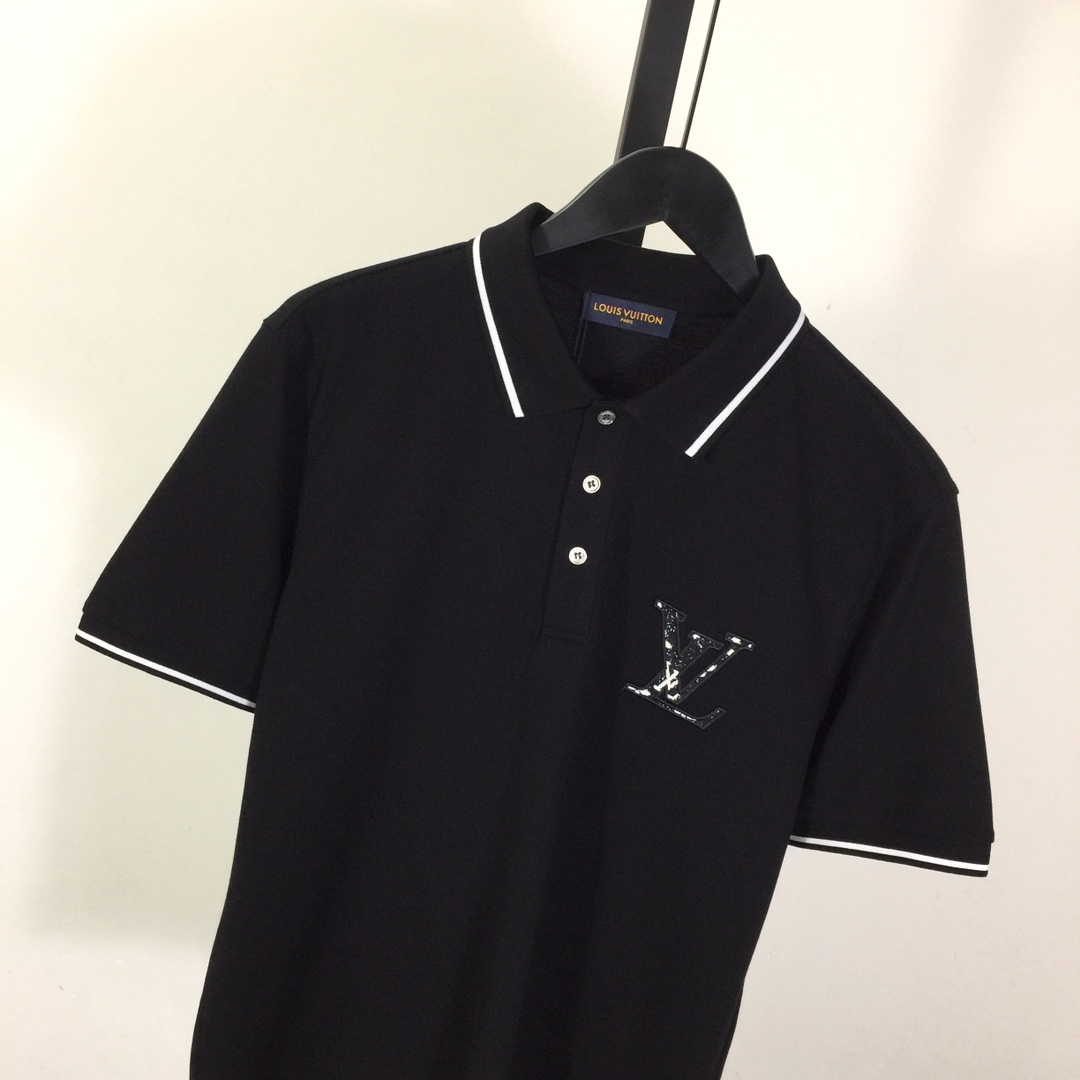 Louis Vuitton Short-Sleeved Cotton Polo Shirt    - 