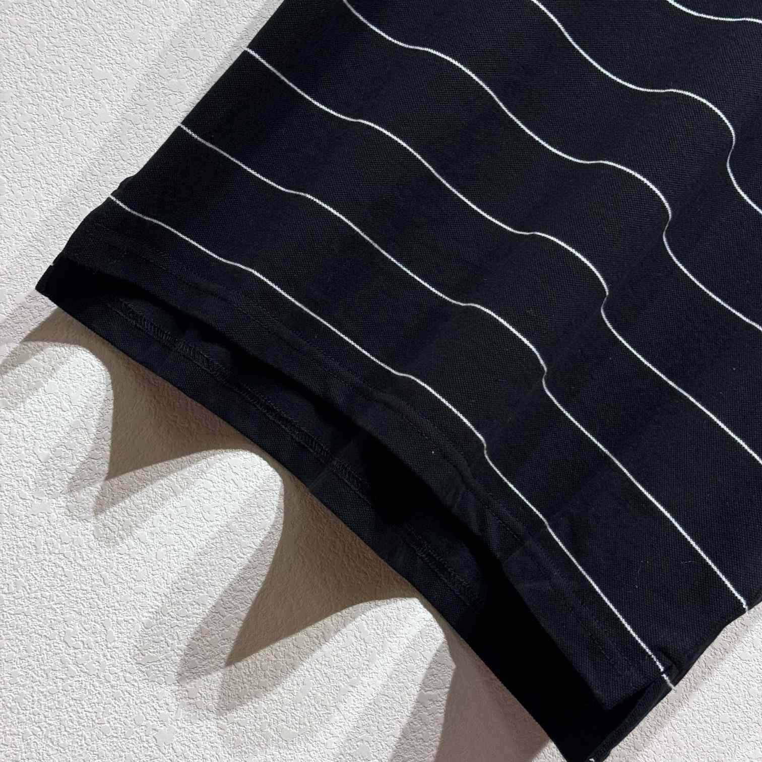 Saint Laurent Cassandre Polo Shirt In Striped Pique - 