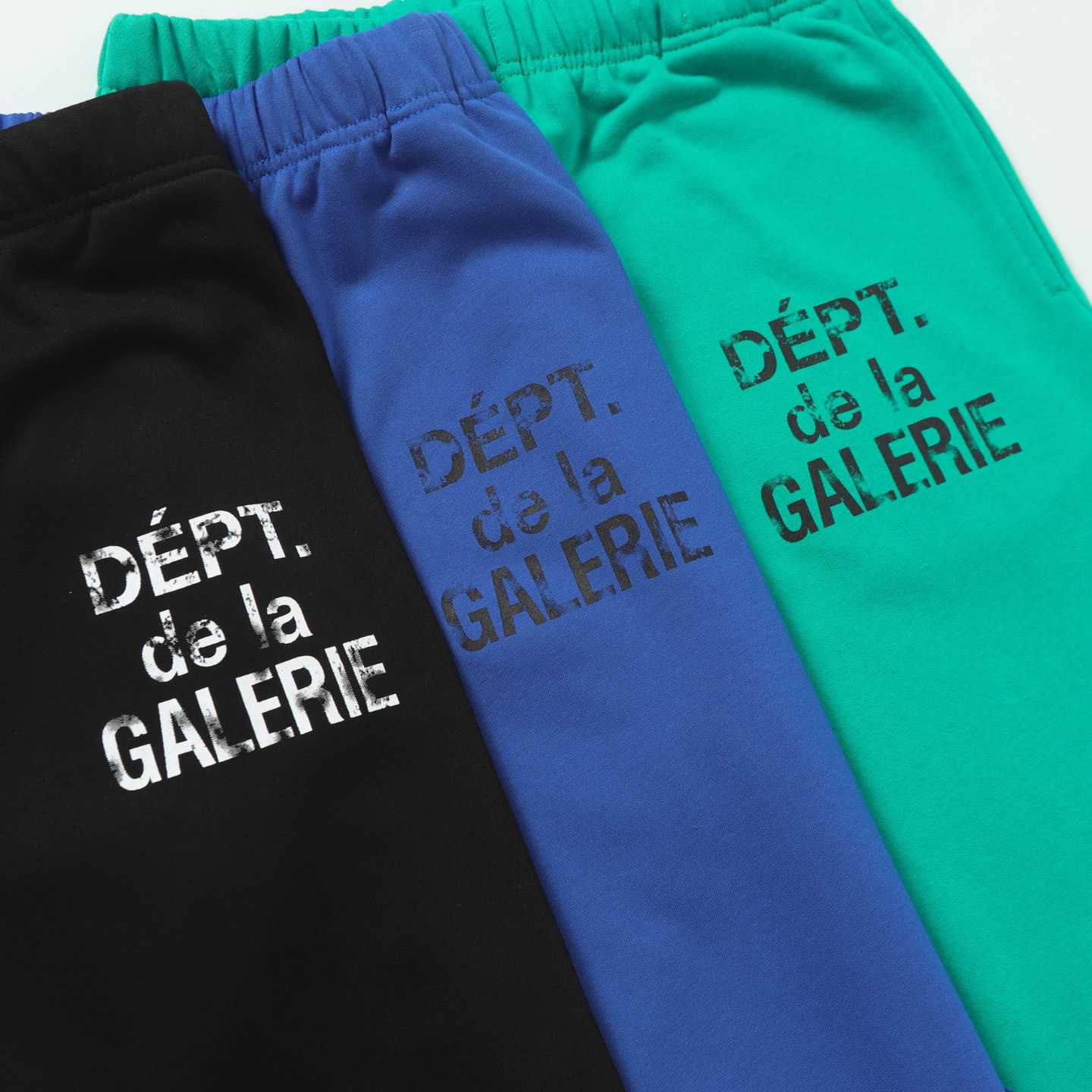 Gallery Dept. Flared Denim-Panelled Logo-Print Cotton-Jersey Sweatpants - 