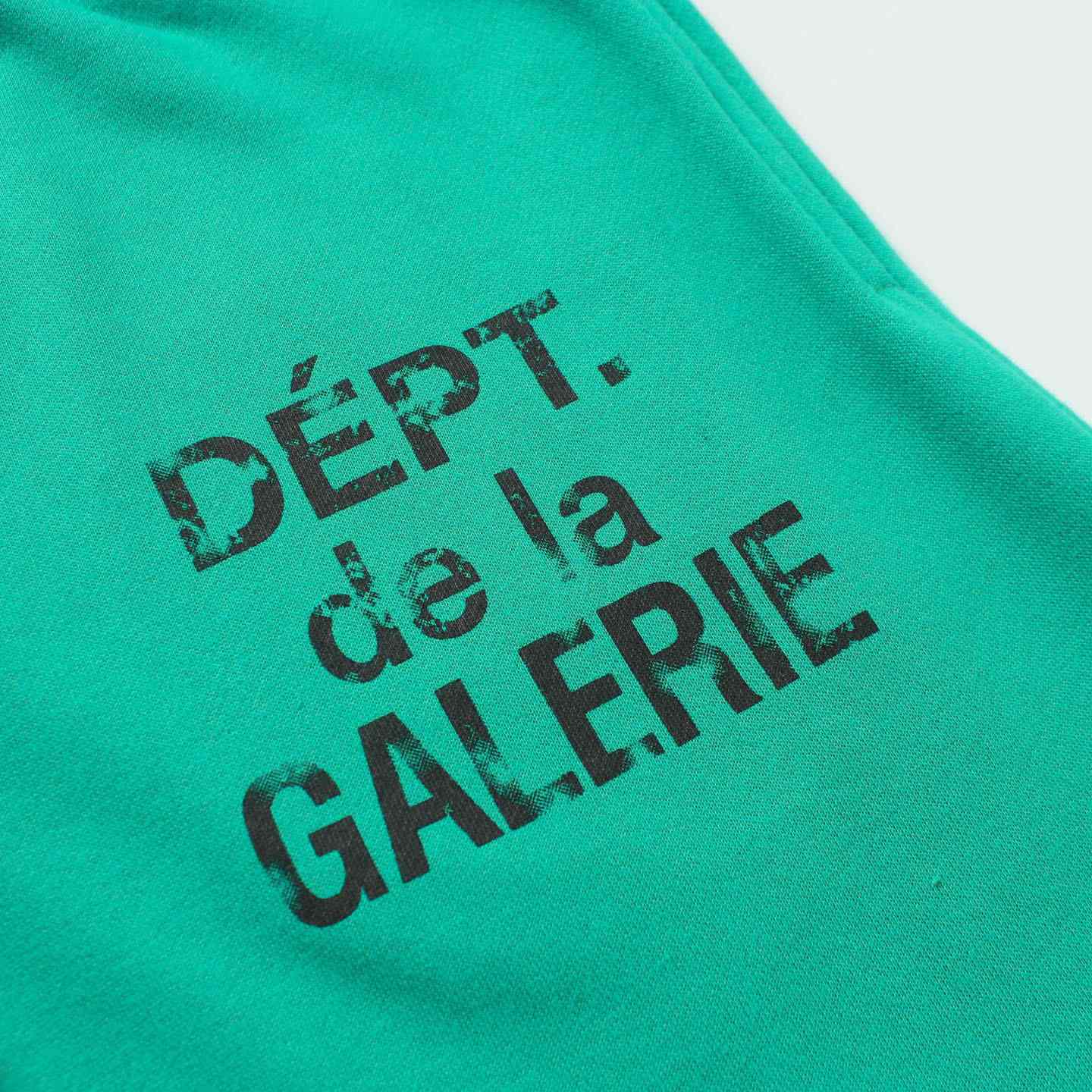 Gallery Dept. Flared Denim-Panelled Logo-Print Cotton-Jersey Sweatpants - 