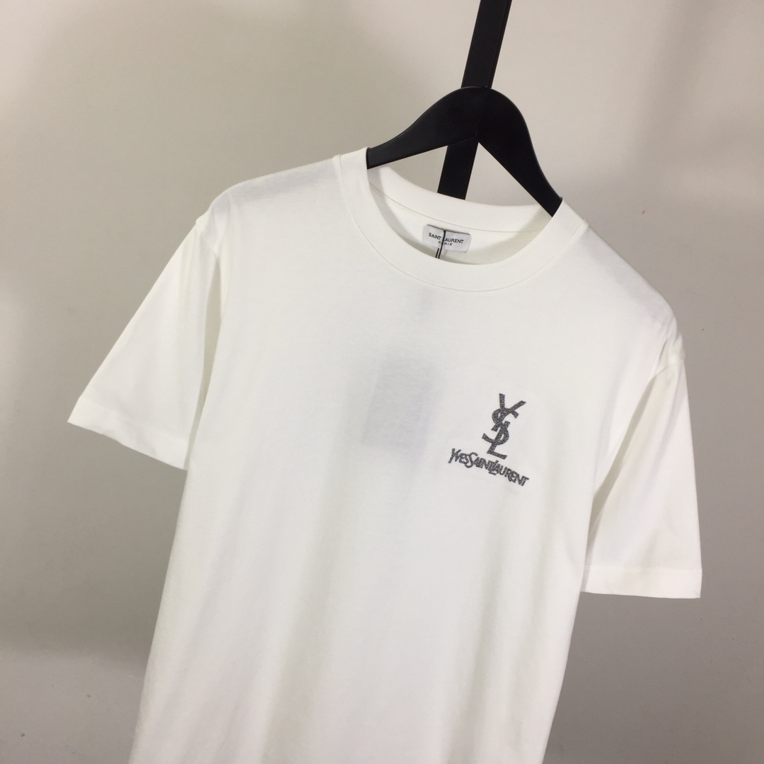 Saint Laurent Cotton-jersey T-shirt  - DesignerGu