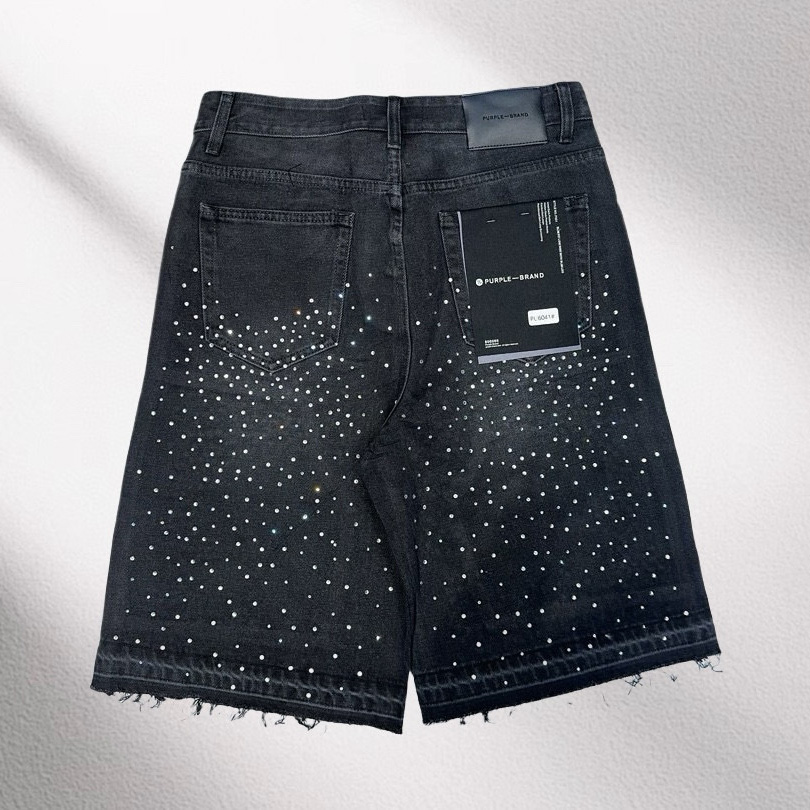 Purple-Brand Denim Shorts    6041 - DesignerGu
