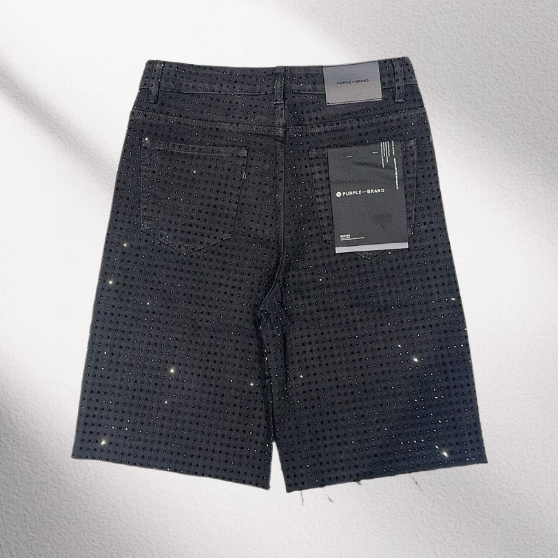 Purple-Brand Denim Shorts    6023-1 - DesignerGu
