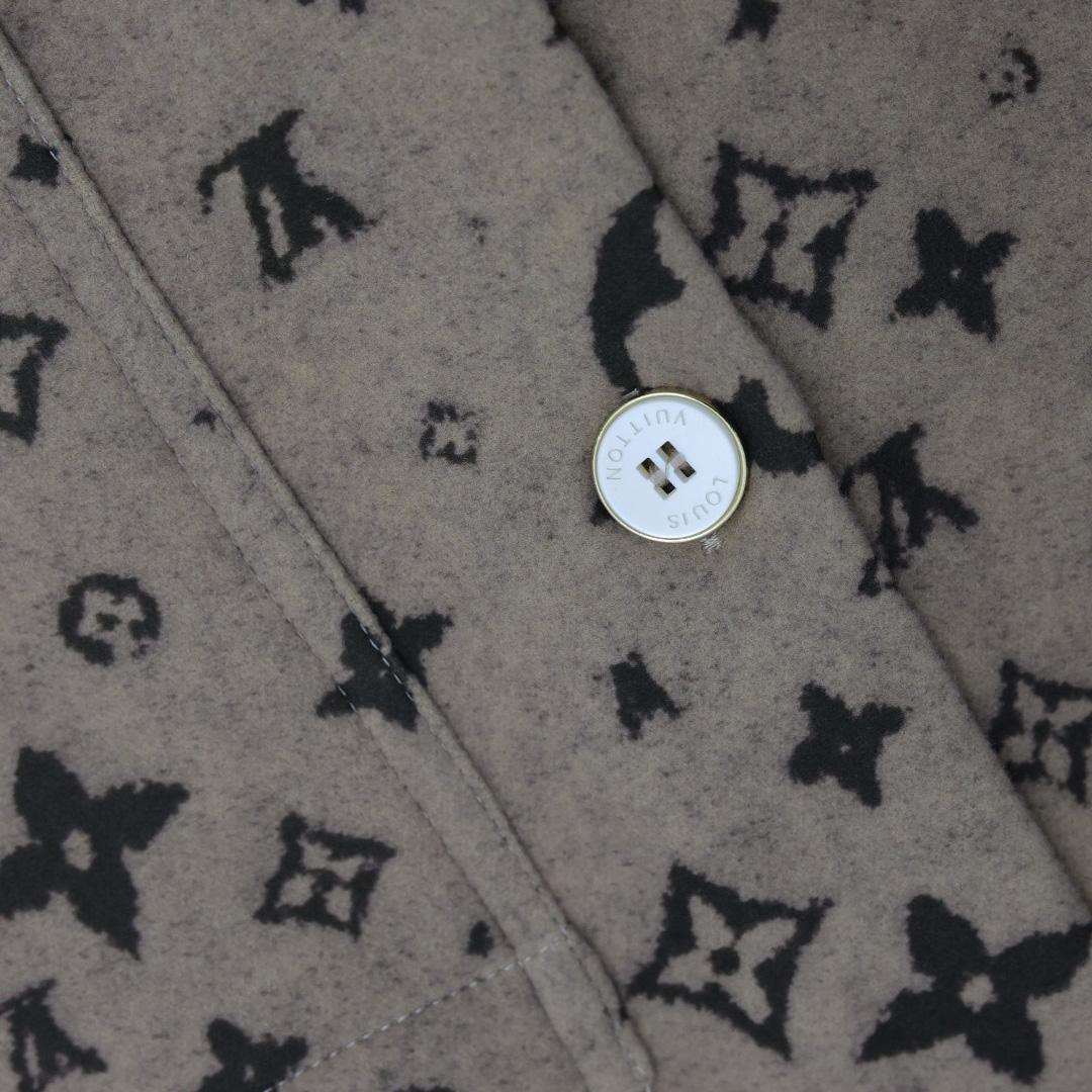 Louis Vuitton Monogram Double Face Wool, Silk And Cashmere-Blend Overshirt  1AFYF5 - 