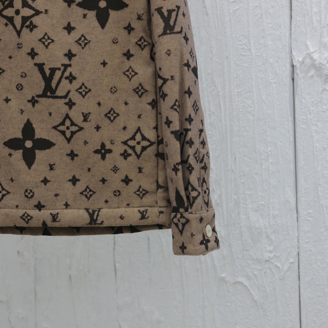 Louis Vuitton Monogram Double Face Wool, Silk And Cashmere-Blend Overshirt  1AFYF5 - 