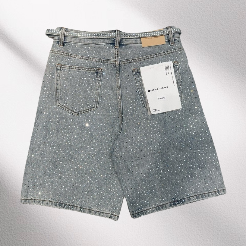 Purple-Brand Denim Shorts    6025 - DesignerGu