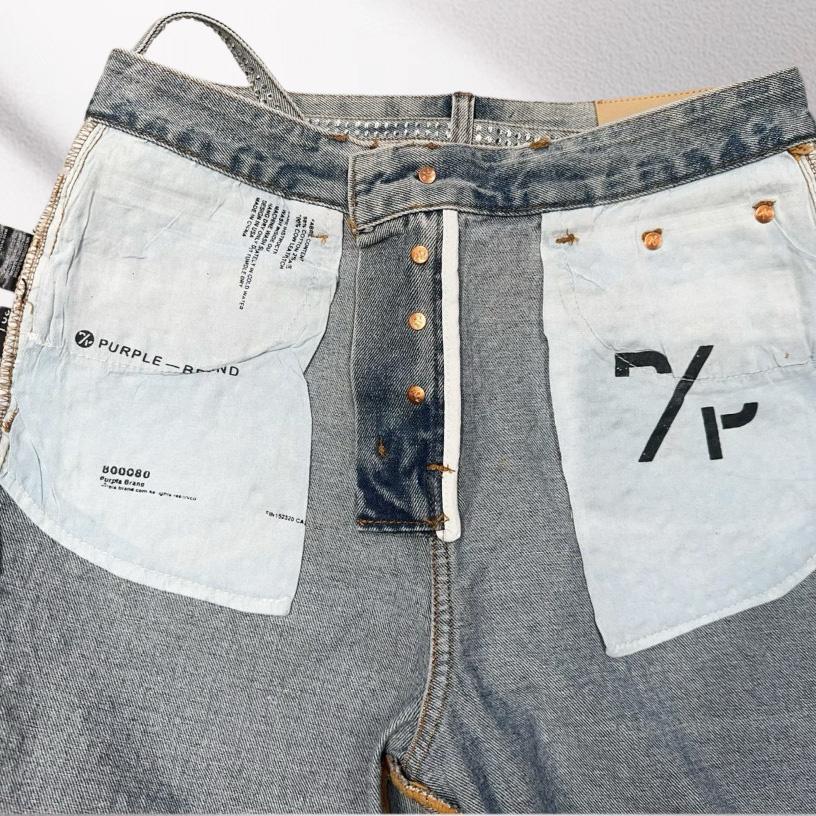 Purple-Brand Denim Shorts    6025 - DesignerGu