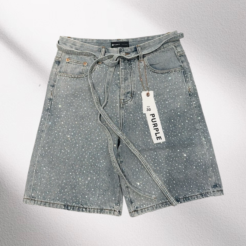 Purple-Brand Denim Shorts    6025 - DesignerGu