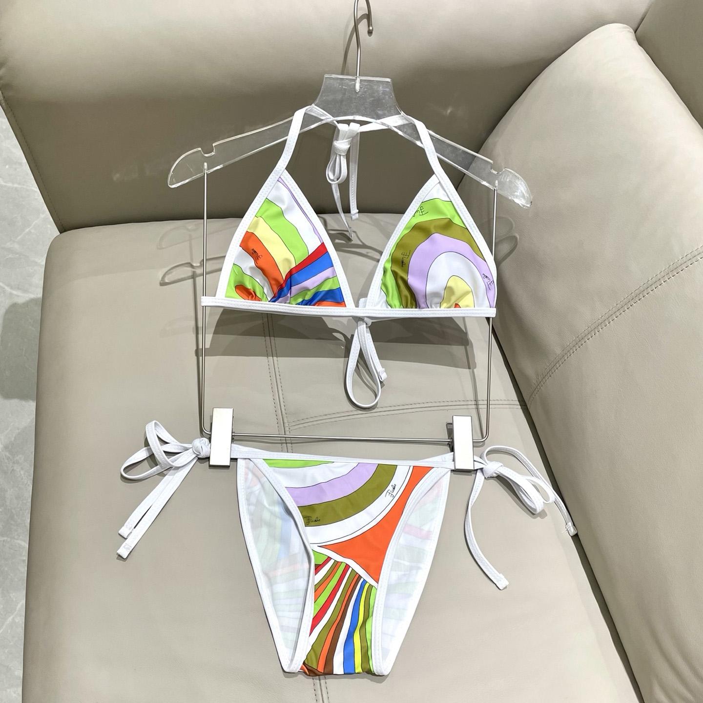 Pucci Iride-Print Bikini Top And Bikini Briefs - 