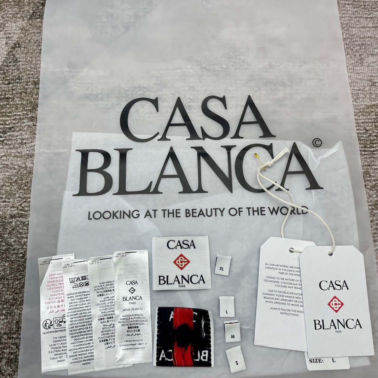 Casablanca White Diamond Column Printed T-Shirt   C952 - 