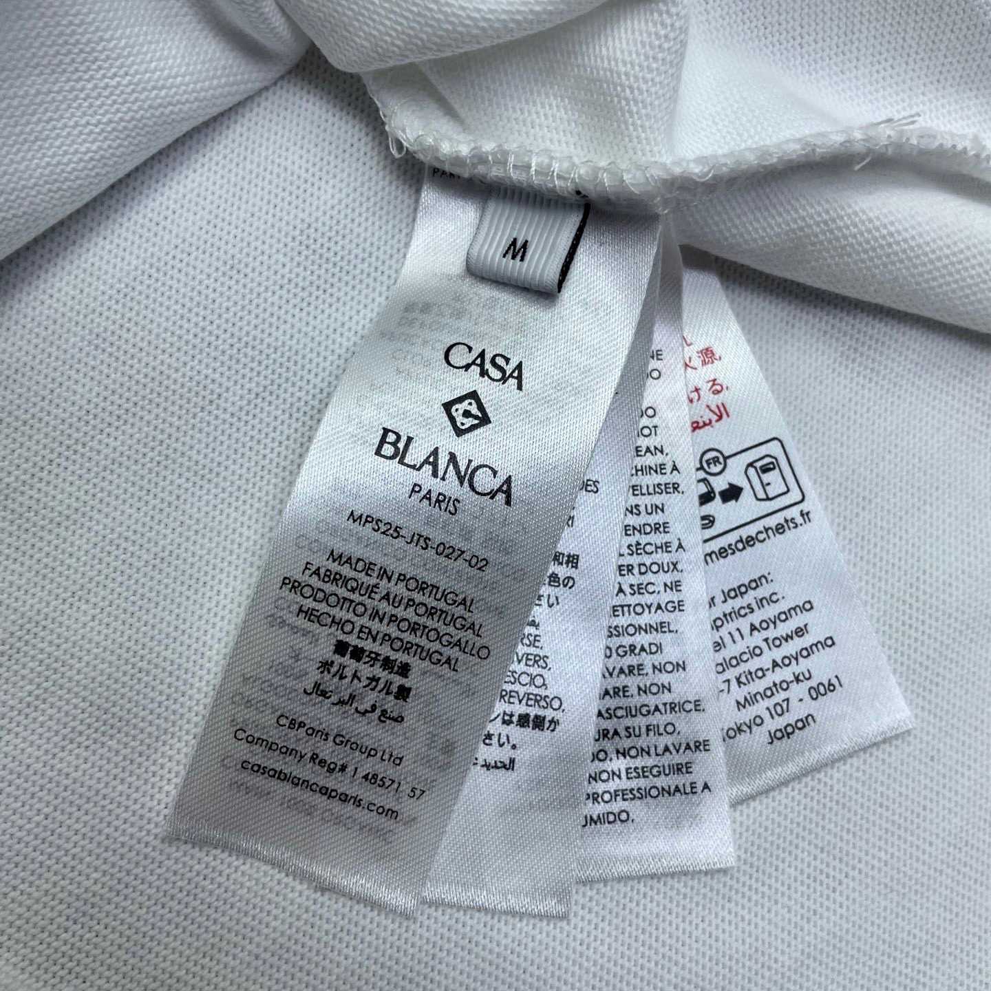 Casablanca White Diamond Column Printed T-Shirt   C952 - 