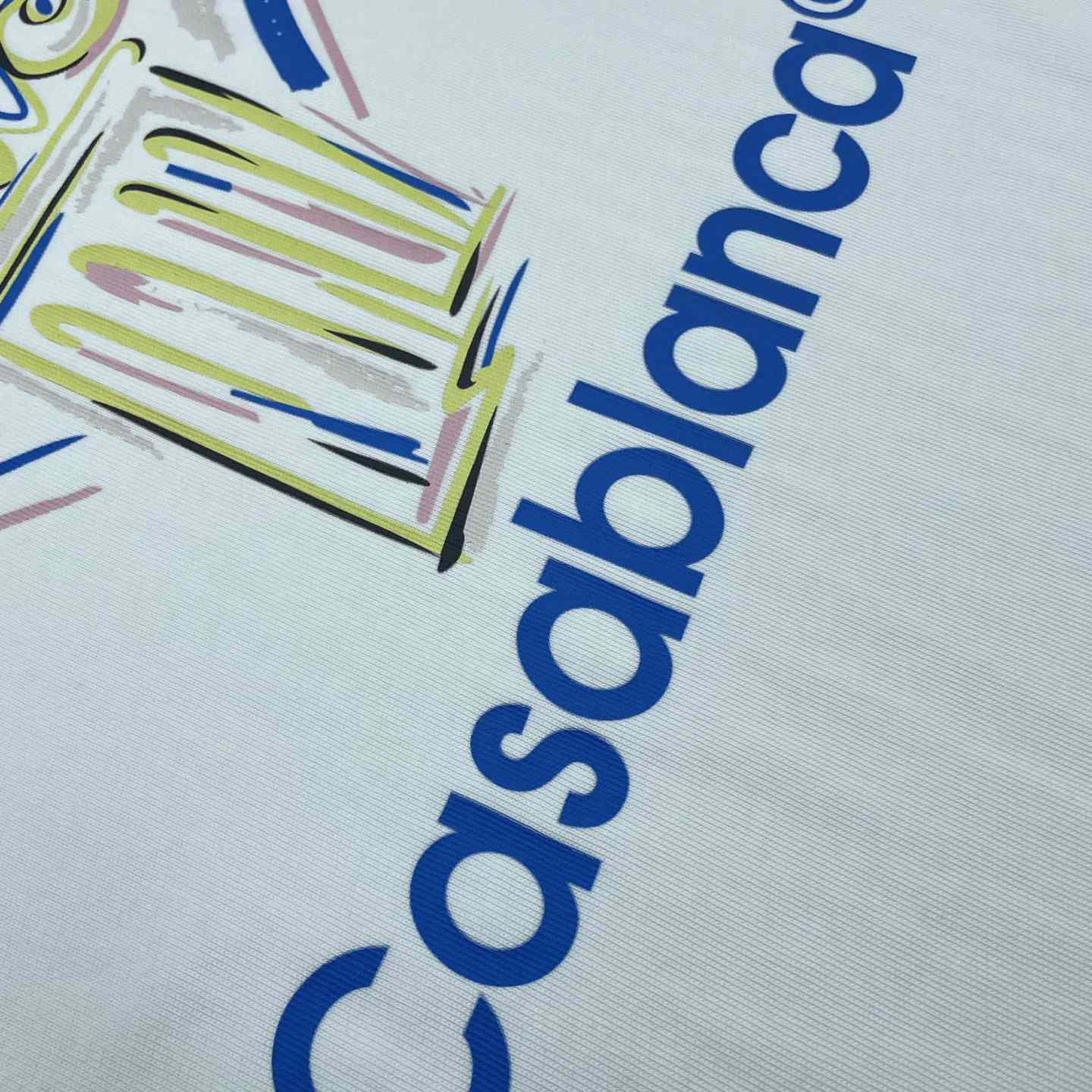 Casablanca White Diamond Column Printed T-Shirt   C952 - 