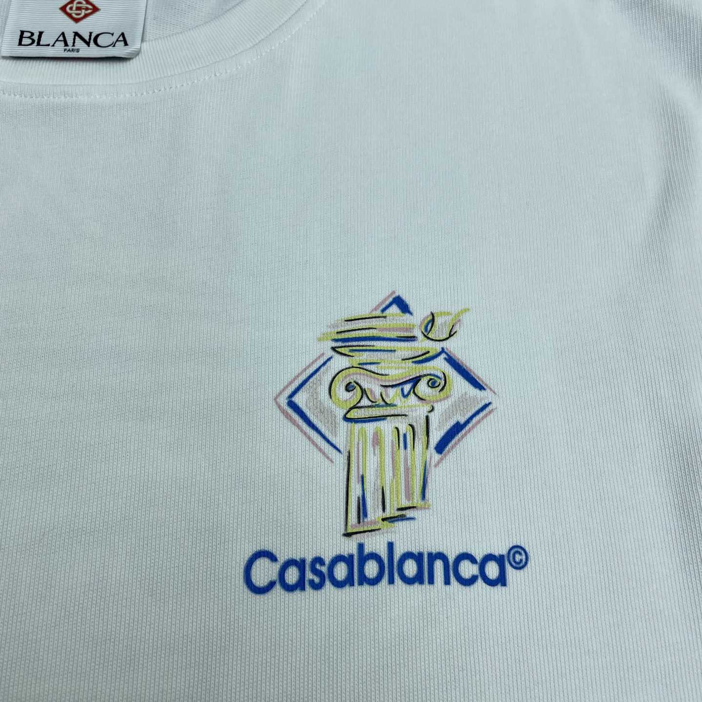 Casablanca White Diamond Column Printed T-Shirt   C952 - 