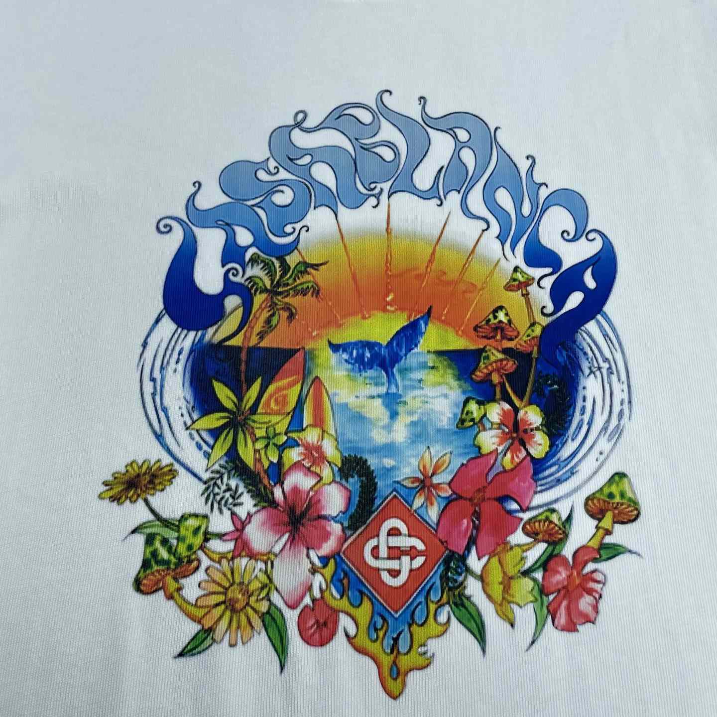 Casablanca Surf Trip Printed Tee - White  C996 - 