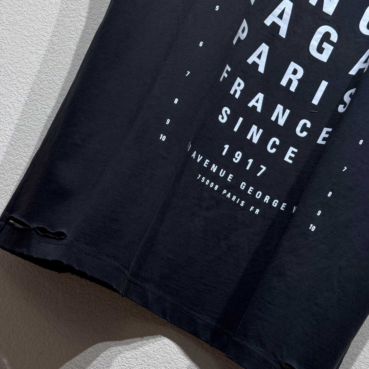 Balenciaga Optical T-Shirt Oversized In Washed Black - DesignerGu
