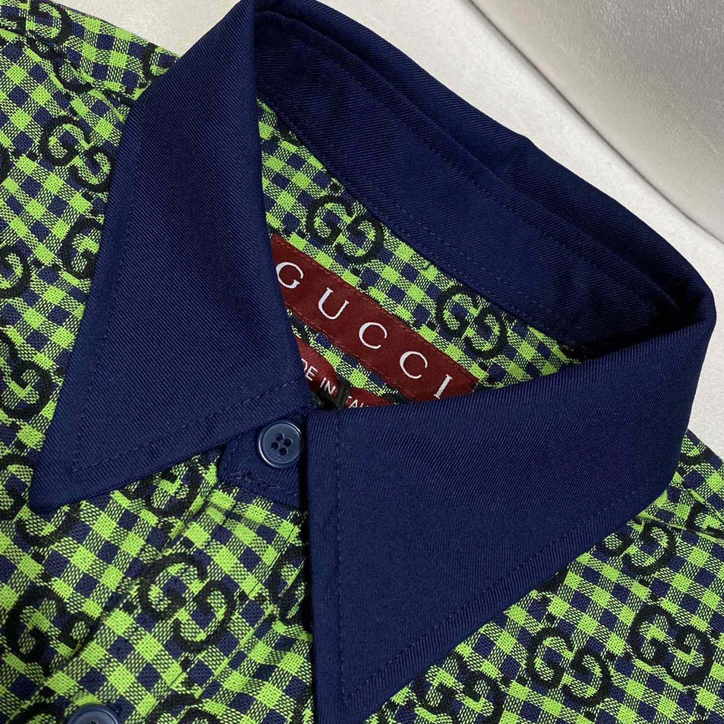 Gucci GG Gingham Cotton Wool Jacket - DesignerGu