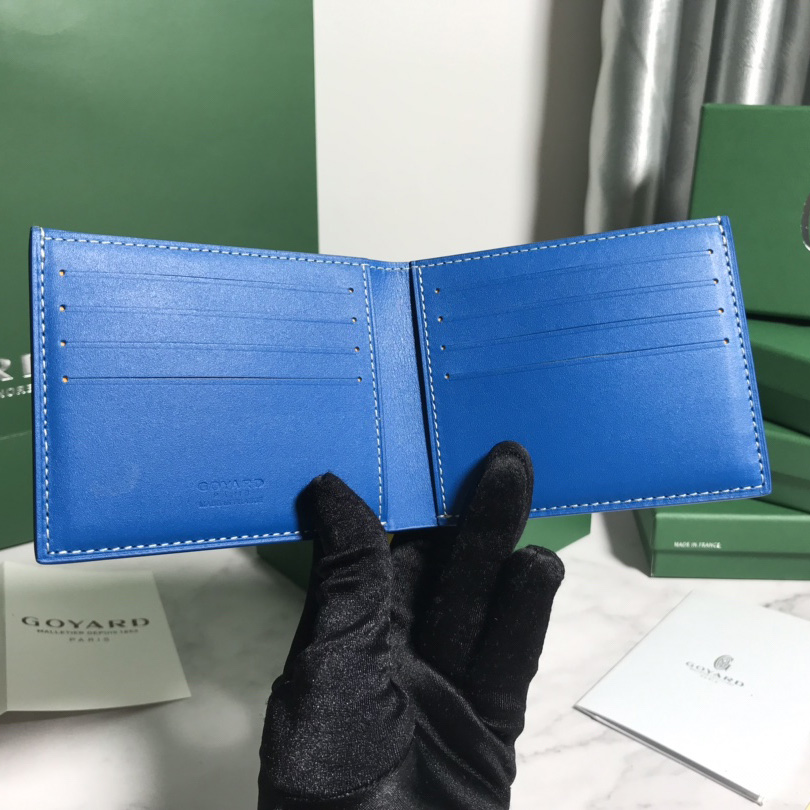 Goyard Short 8 Card Slots Billfold Wallet Blue - 