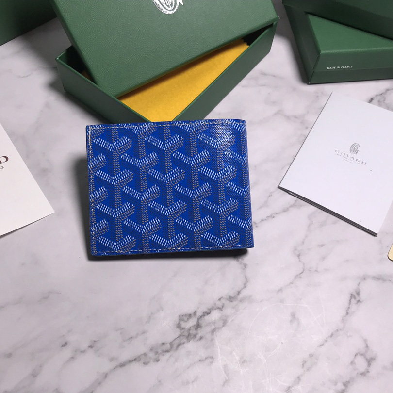 Goyard Short 8 Card Slots Billfold Wallet Blue - 