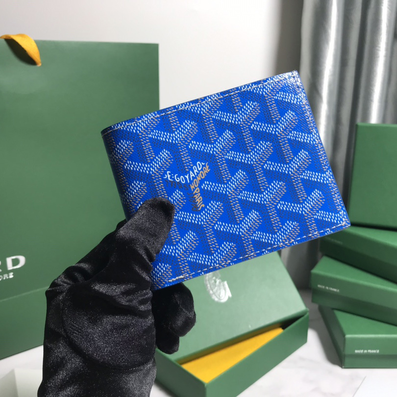 Goyard Short 8 Card Slots Billfold Wallet Blue - 
