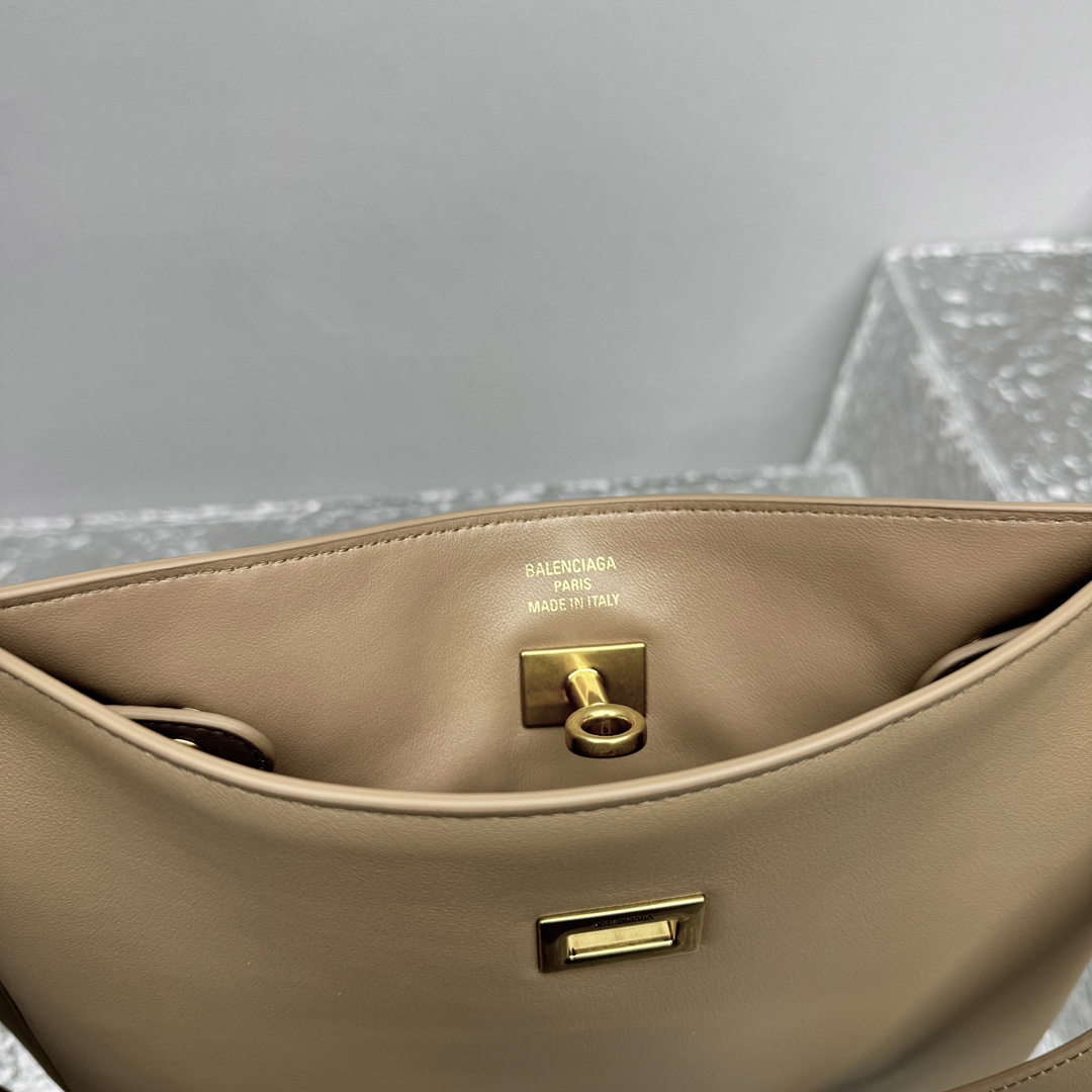 Balenciaga Bel Air Hobo Bag Small In Latte - DesignerGu