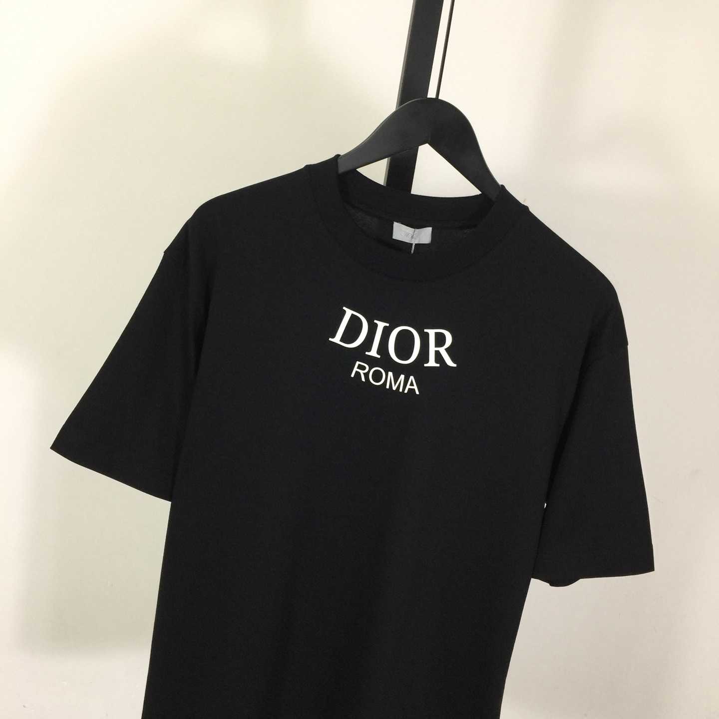 Dior Logo Cotton T-Shirt  - 