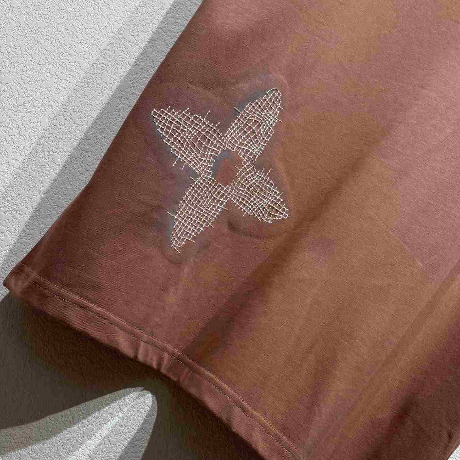 Louis Vuitton Short-Sleeved Cotton Crewneck    - DesignerGu