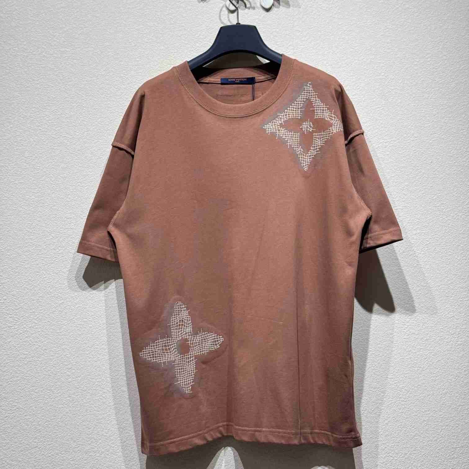 Louis Vuitton Short-Sleeved Cotton Crewneck    - DesignerGu