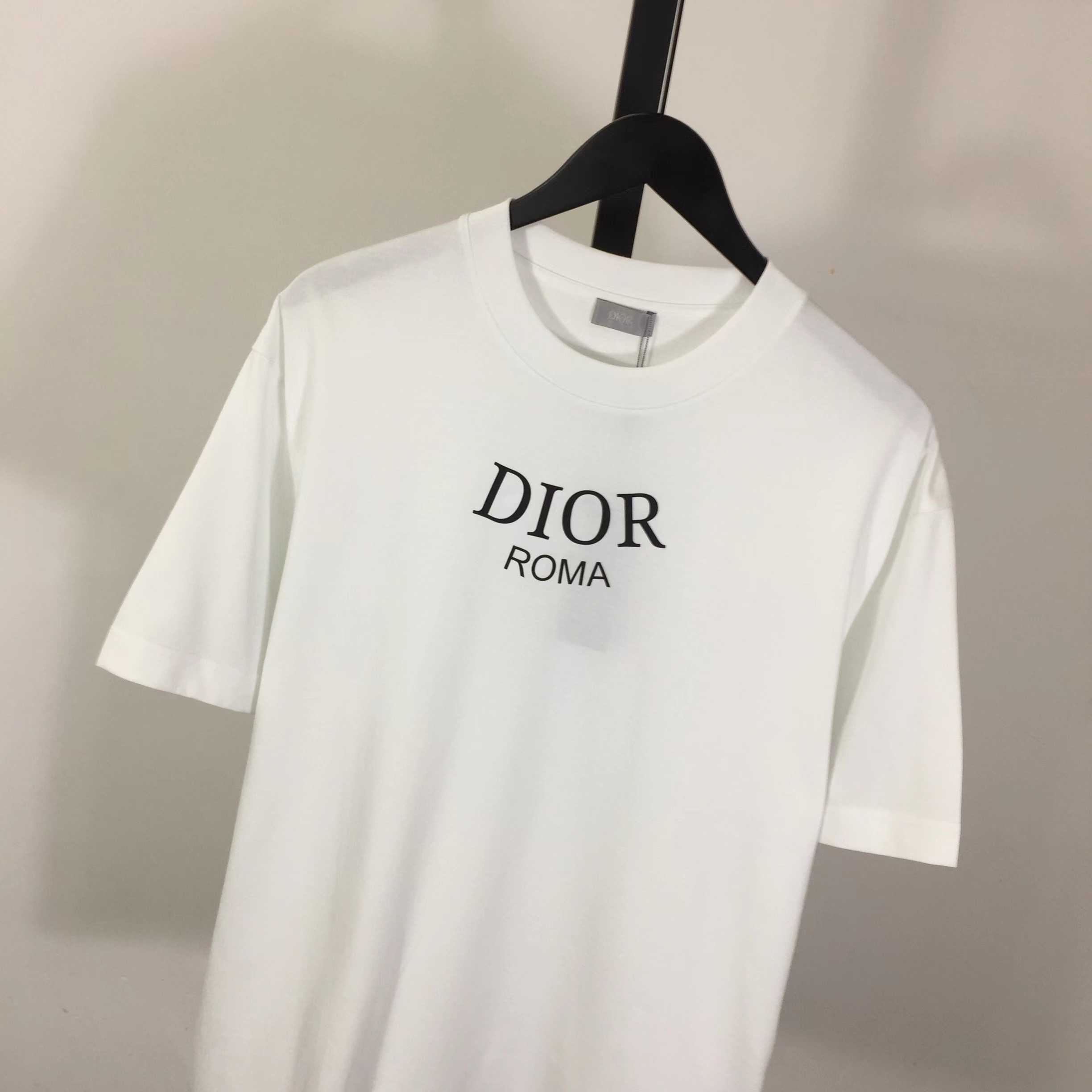 Dior Logo Cotton T-Shirt  - DesignerGu