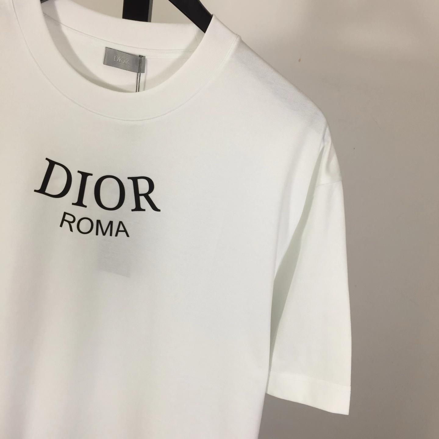 Dior Logo Cotton T-Shirt  - DesignerGu