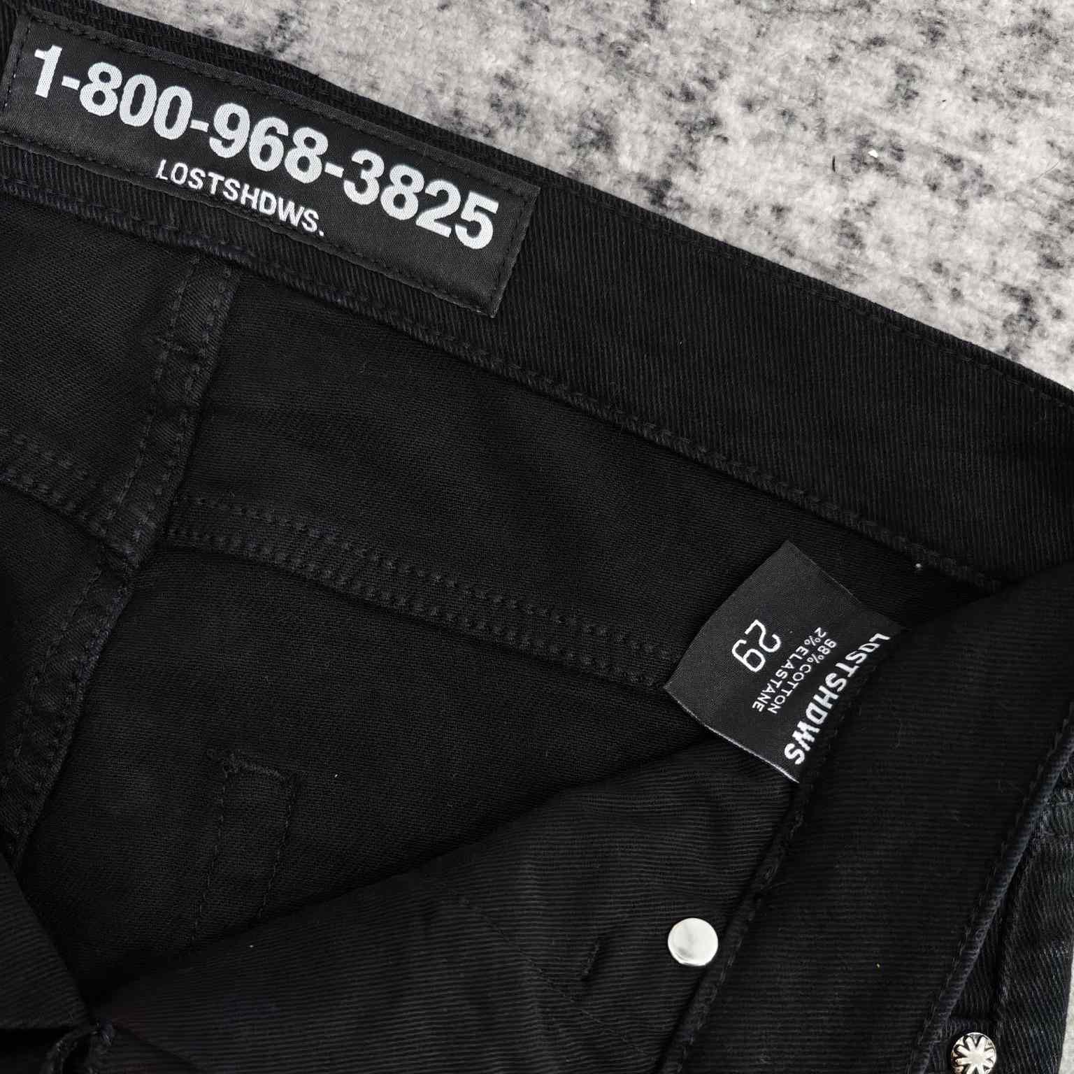 Lost Shadows Black Waxed Denim   707 - 