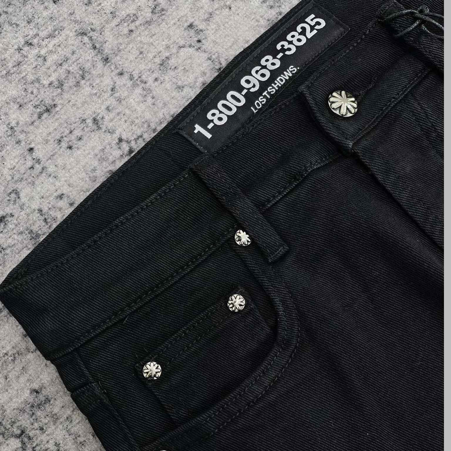 Lost Shadows Black Waxed Denim   707 - 