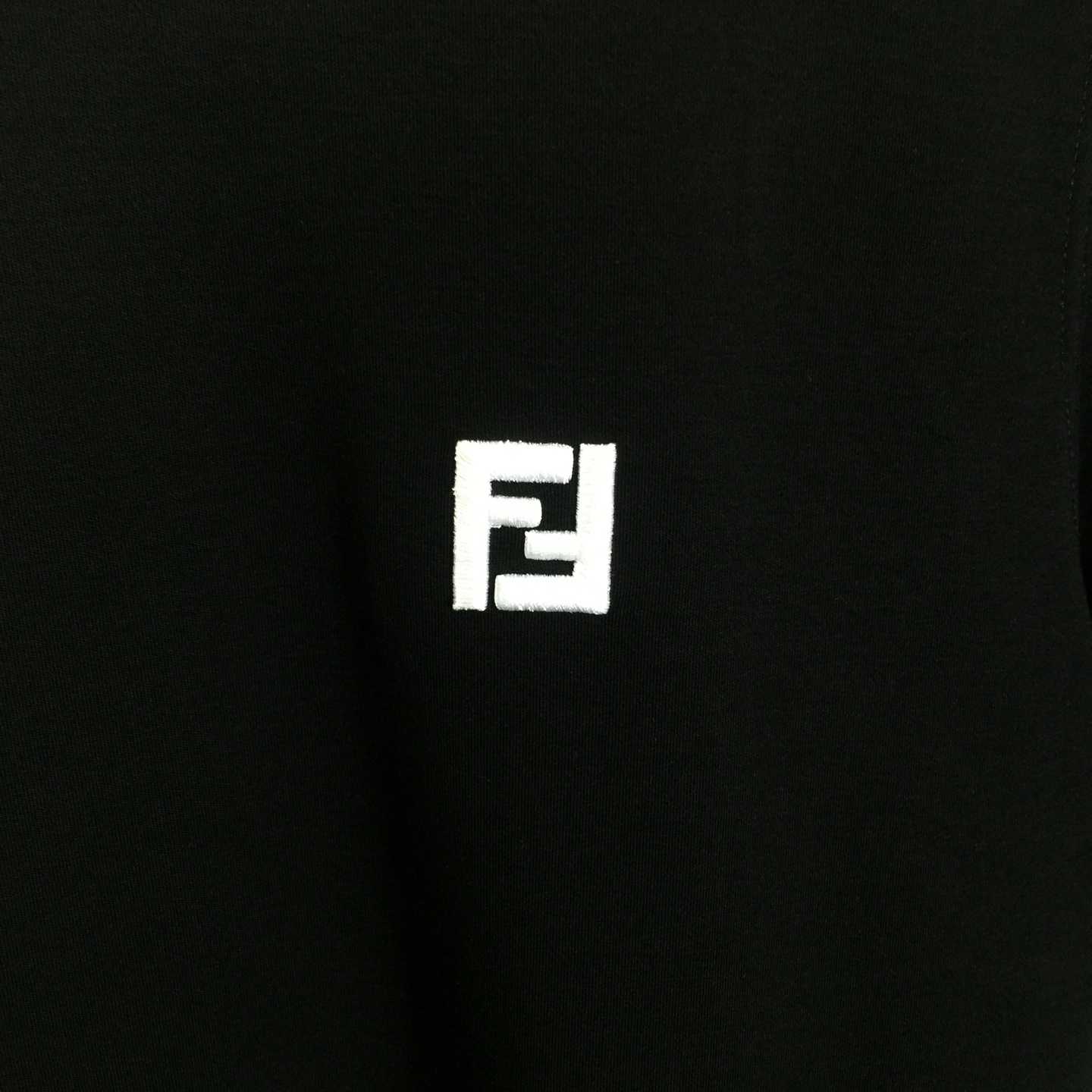 Fendi Cotton Jersey T-shirt With Embroidery - DesignerGu