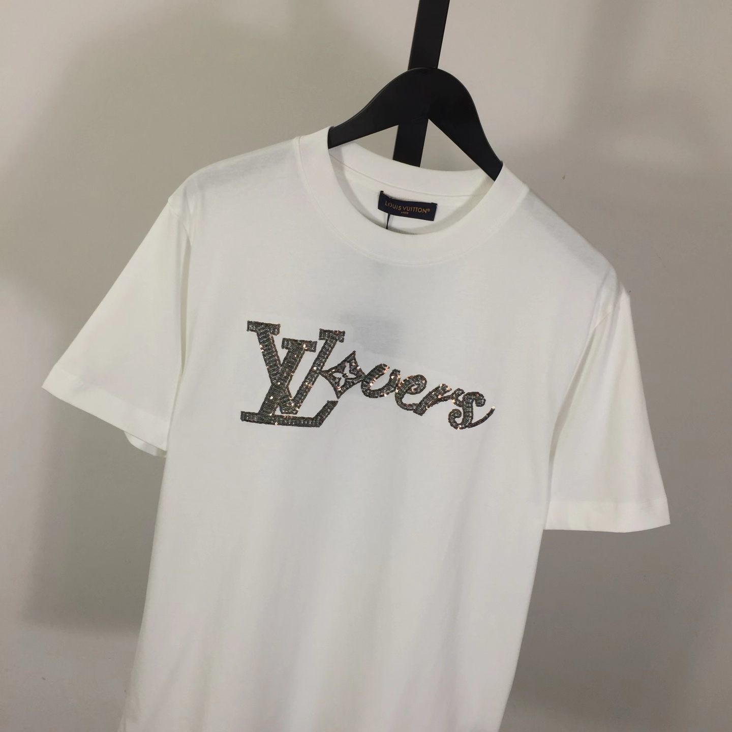 Louis Vuitton LV Vers Embellished Short-Sleeved T-Shirt   - DesignerGu