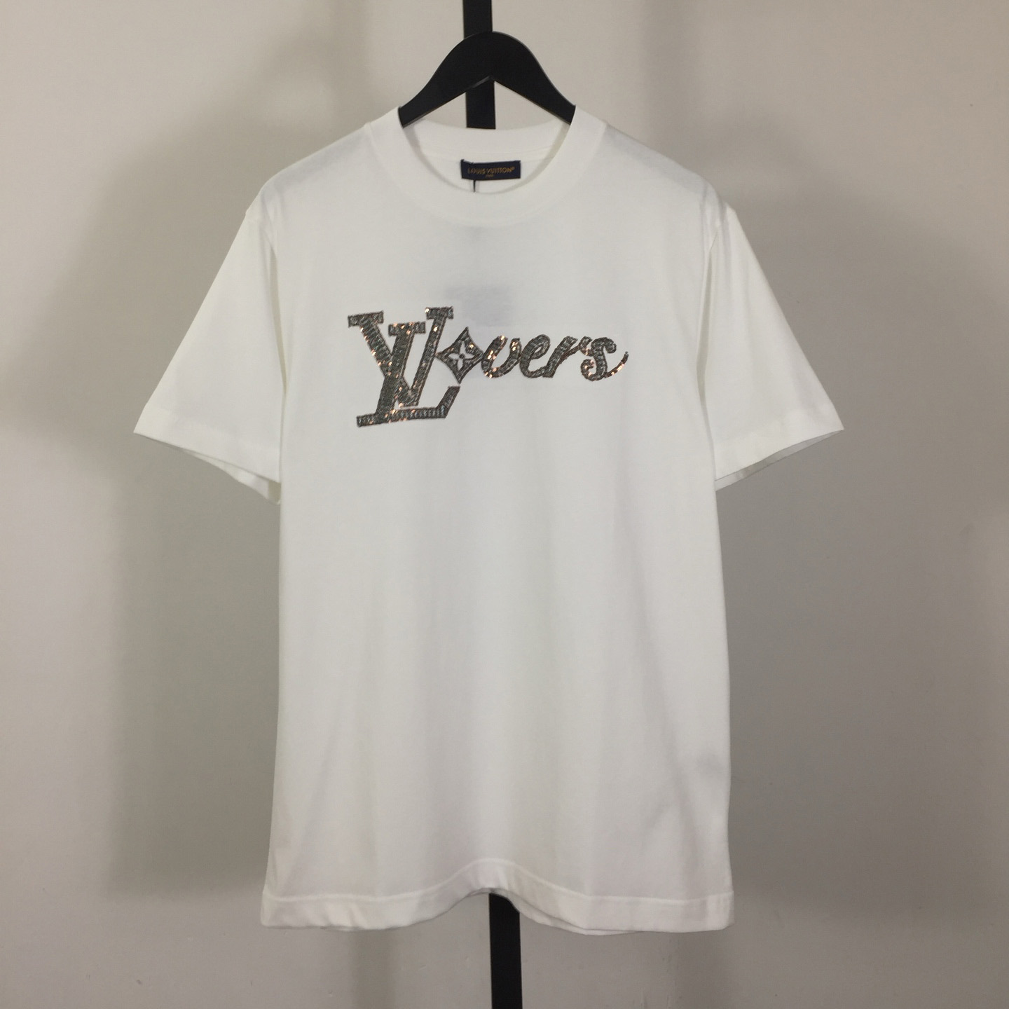 Louis Vuitton LV Vers Embellished Short-Sleeved T-Shirt   - DesignerGu