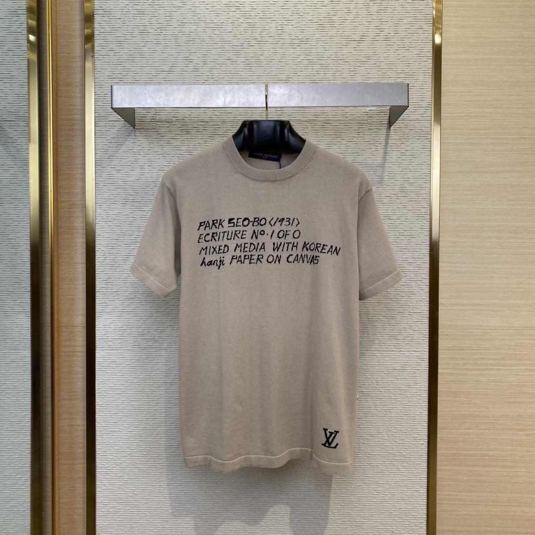 Louis Vuitton LV x Park Seo-Bo Short-Sleeved Cotton Crewneck  1AFXYL - DesignerGu