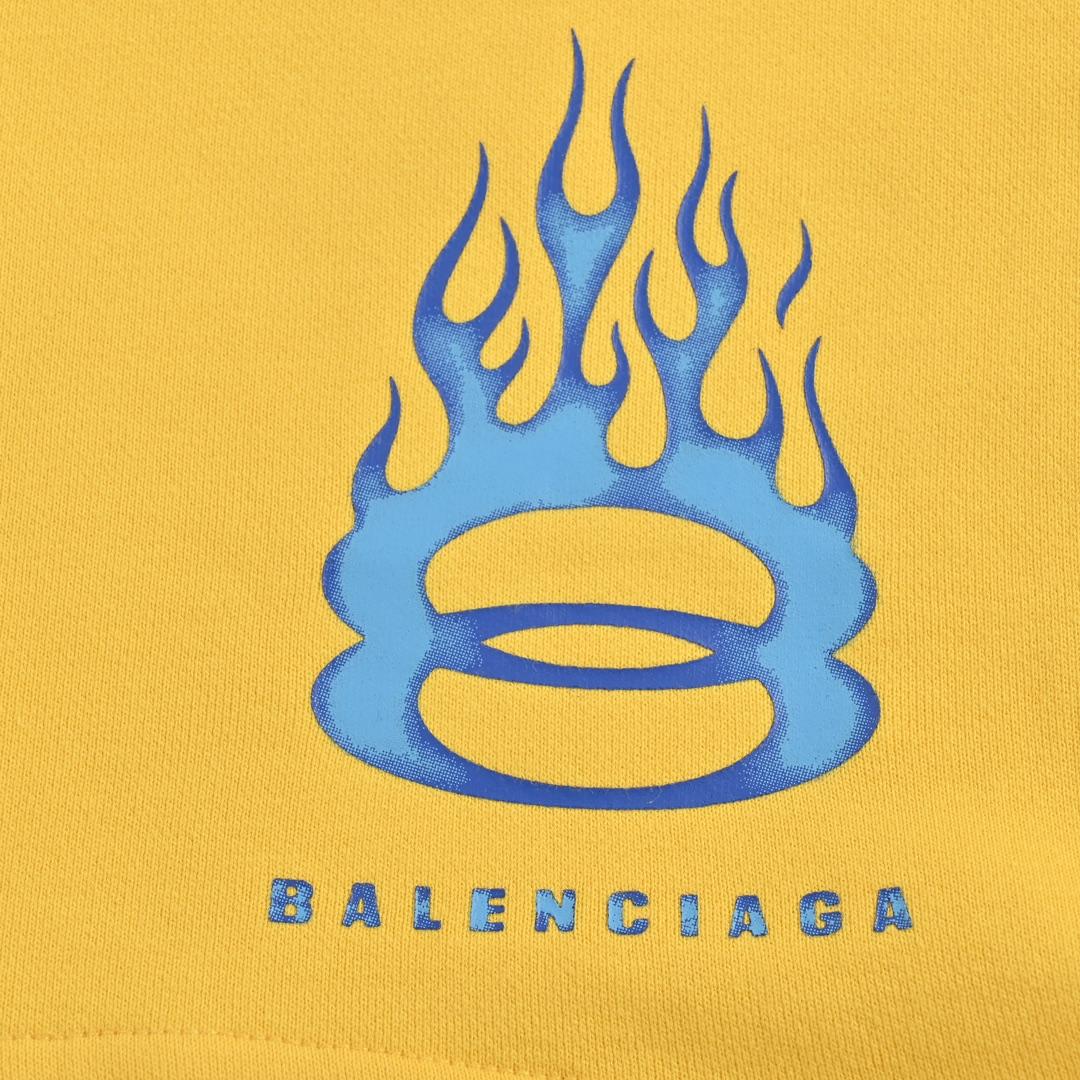 Balenciaga Sweat Shorts 'Faded Yellow' - DesignerGu