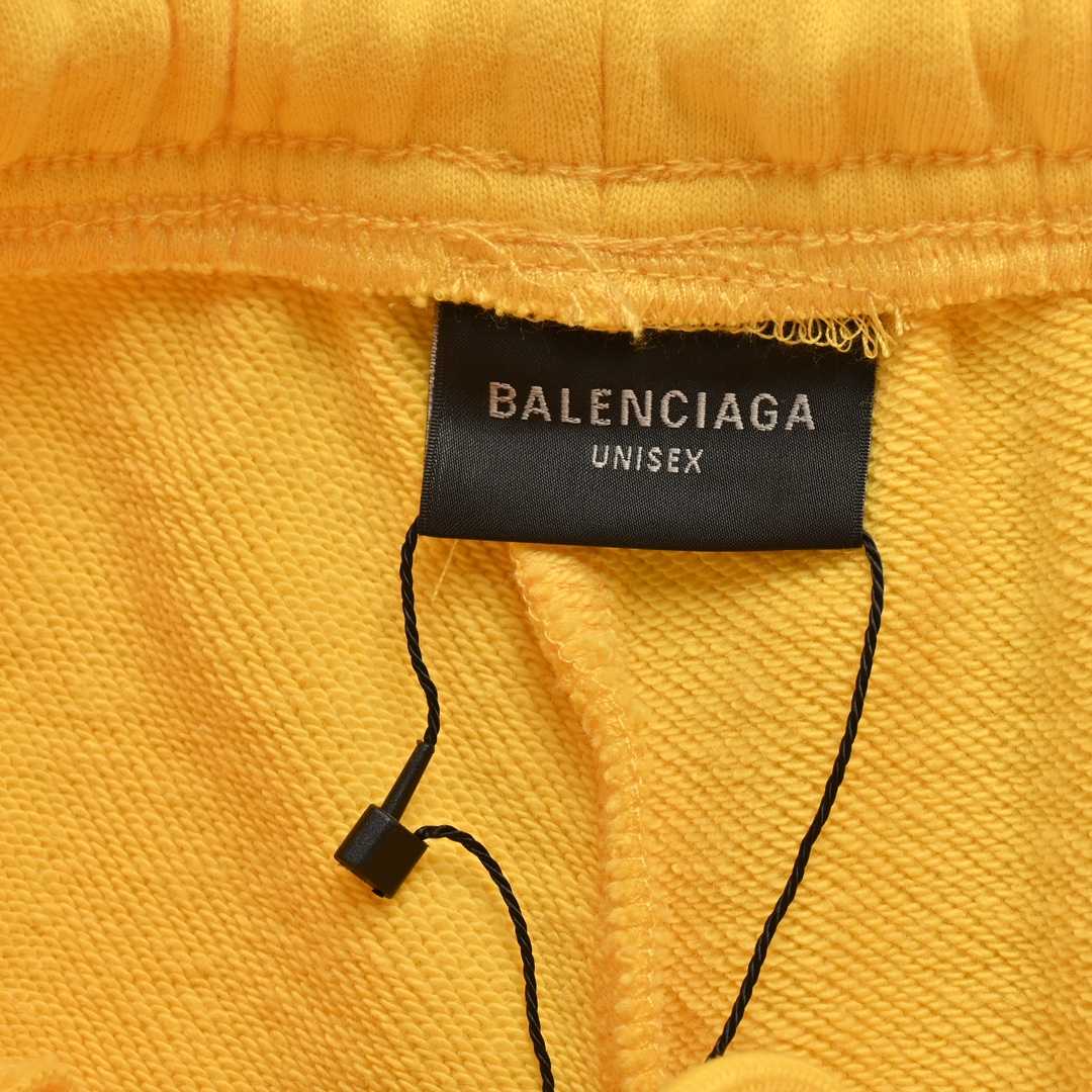 Balenciaga Sweat Shorts 'Faded Yellow' - DesignerGu