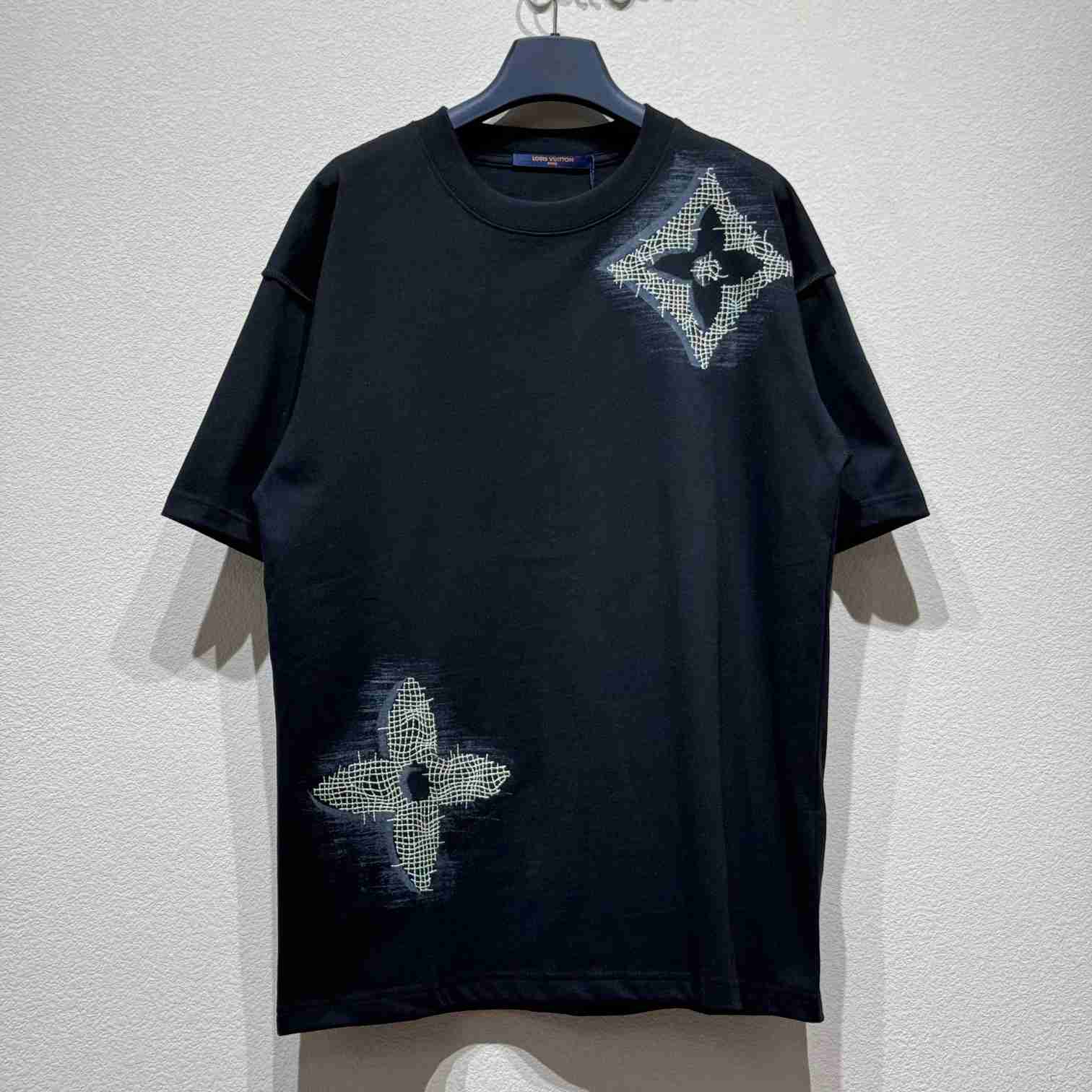Louis Vuitton Short-Sleeved Cotton Crewneck    - DesignerGu