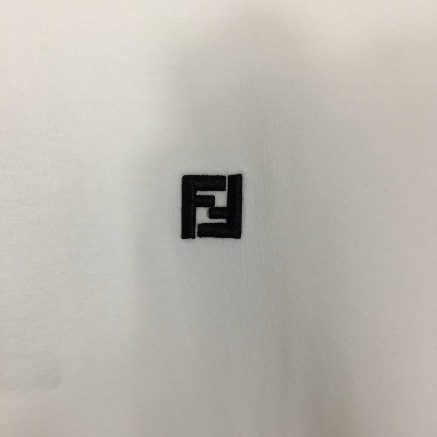 Fendi Cotton Jersey T-shirt With Embroidery - DesignerGu