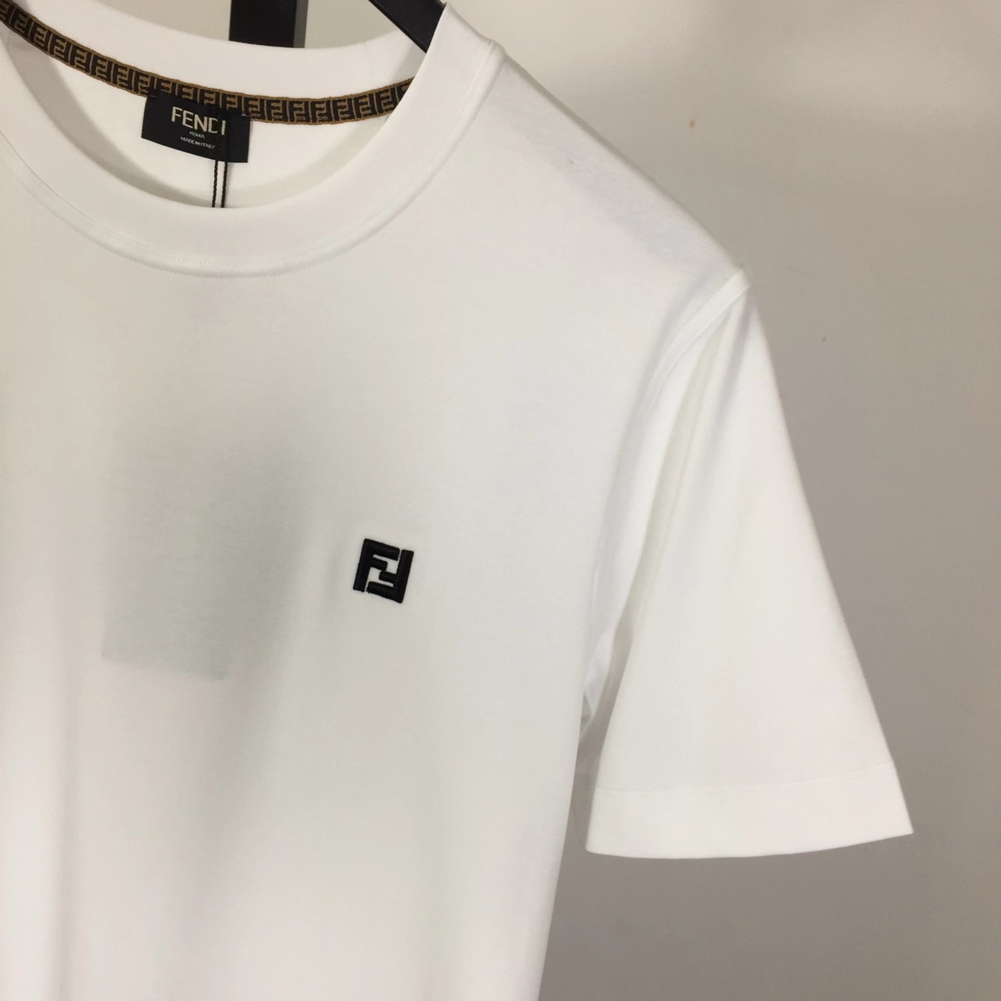 Fendi Cotton Jersey T-shirt With Embroidery - DesignerGu
