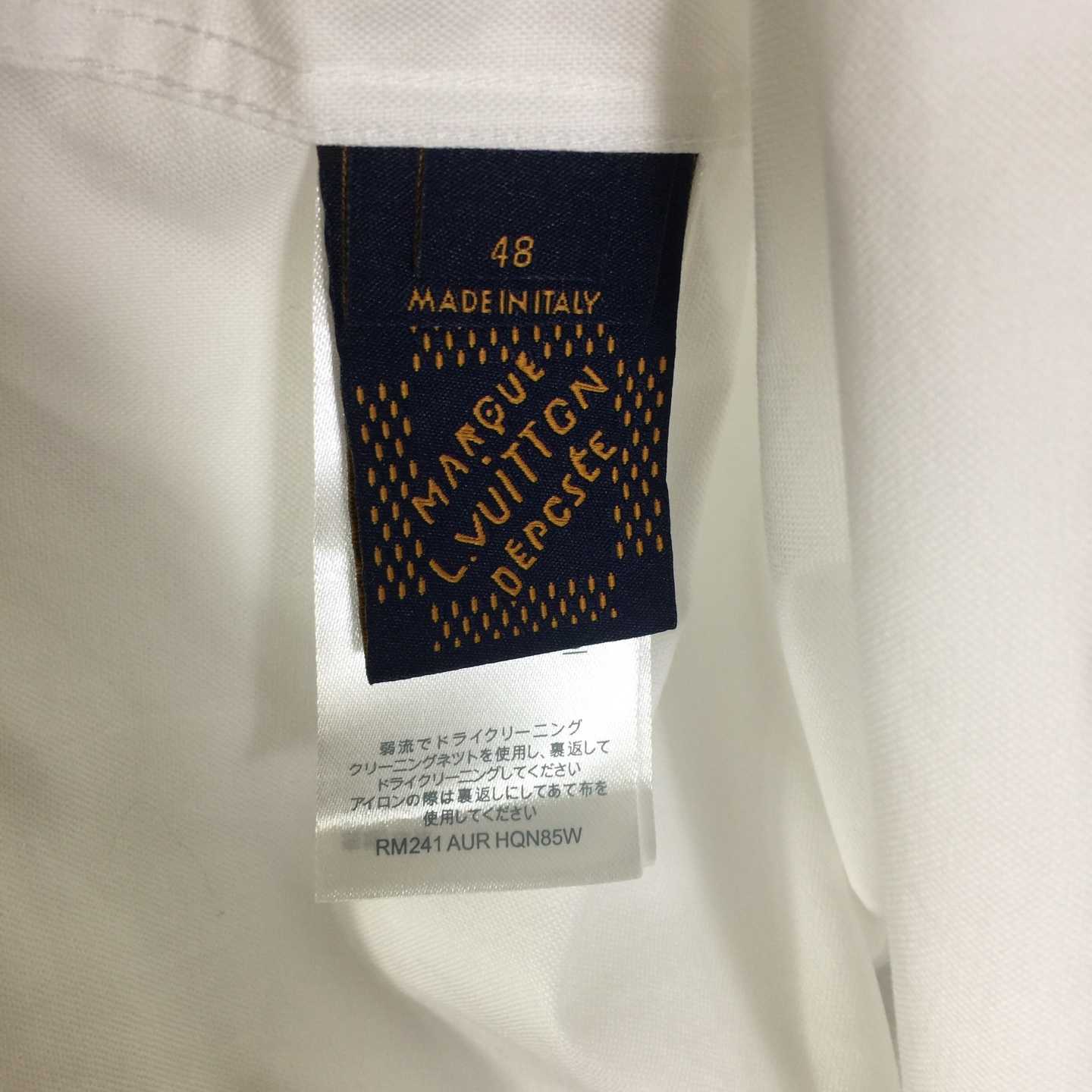 Louis Vuitton Embellished Long-Sleeved Cotton Shirt  1AGTQ5  - 