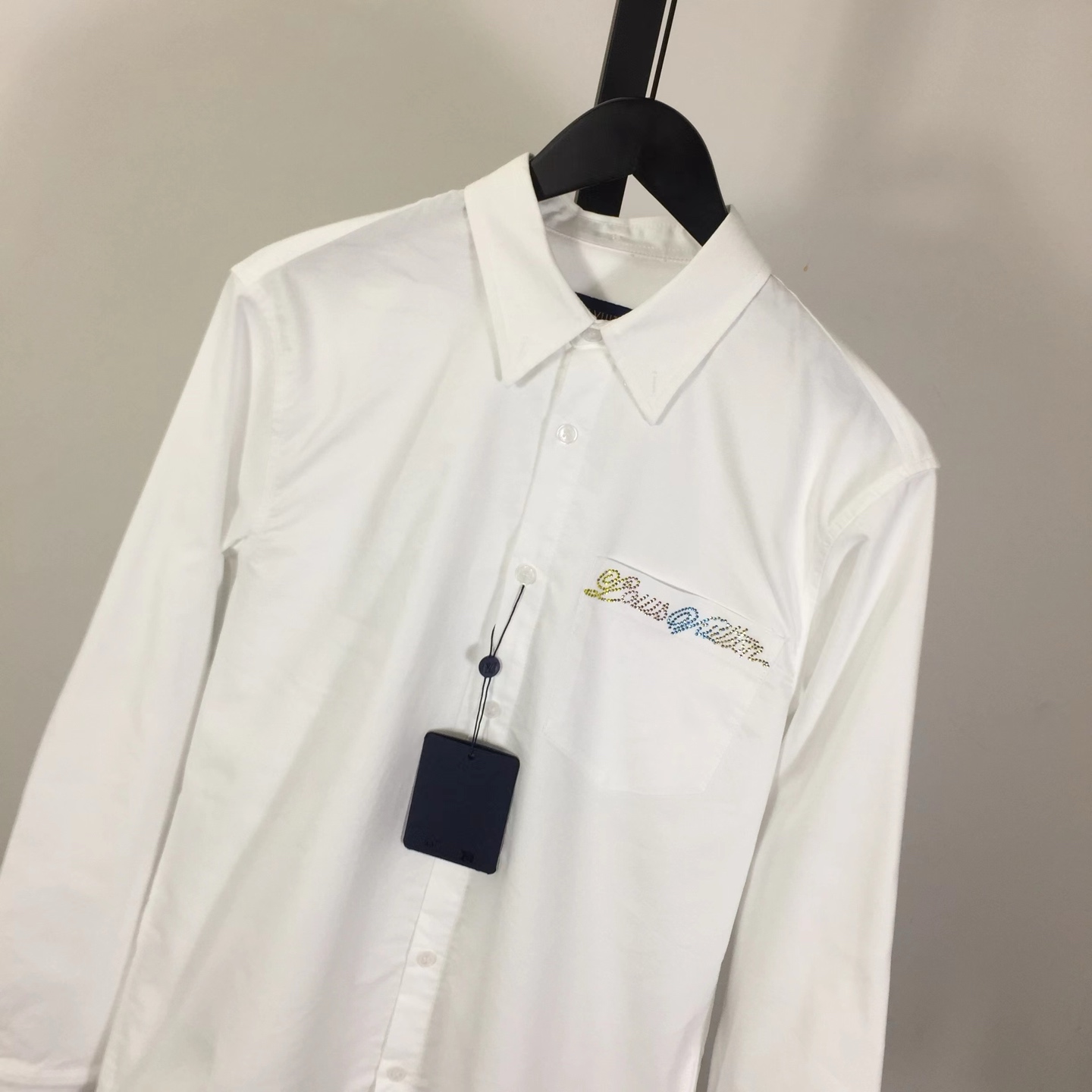 Louis Vuitton Embellished Long-Sleeved Cotton Shirt  1AGTQ5  - 