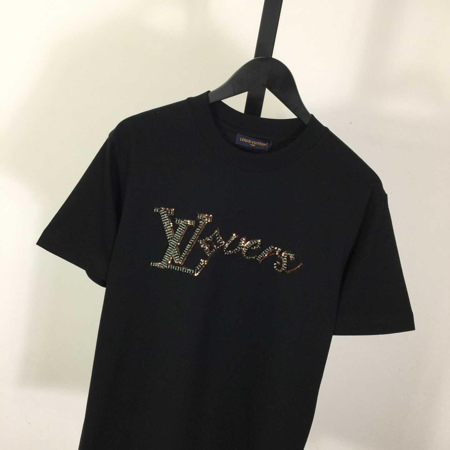 Louis Vuitton LV Vers Embellished Short-Sleeved T-Shirt   - DesignerGu