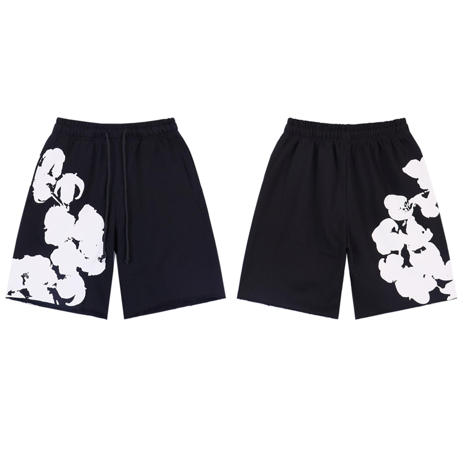 Denim Tears Big Cotton Wreath Sweat Shorts - DesignerGu