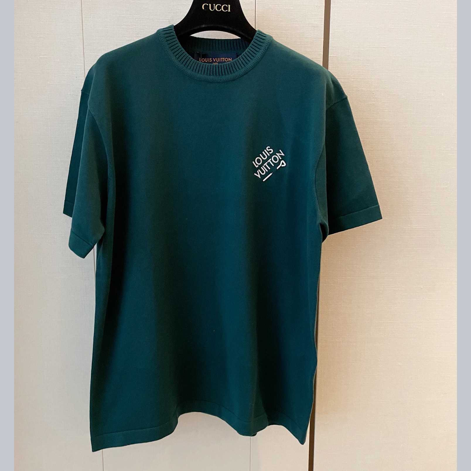 Louis Vuitton Signature Short-Sleeved Cotton Crewneck   1AF674  yf1215(50% Off Sale) - DesignerGu