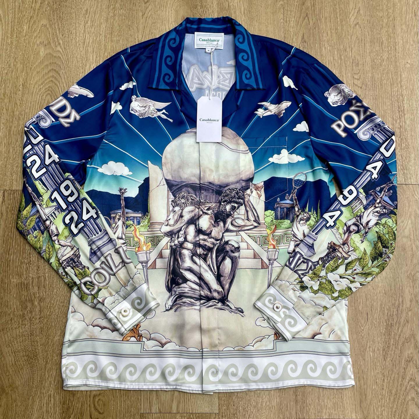 Casablanca Le Temple Du Sport Shirt   CA3521 - DesignerGu