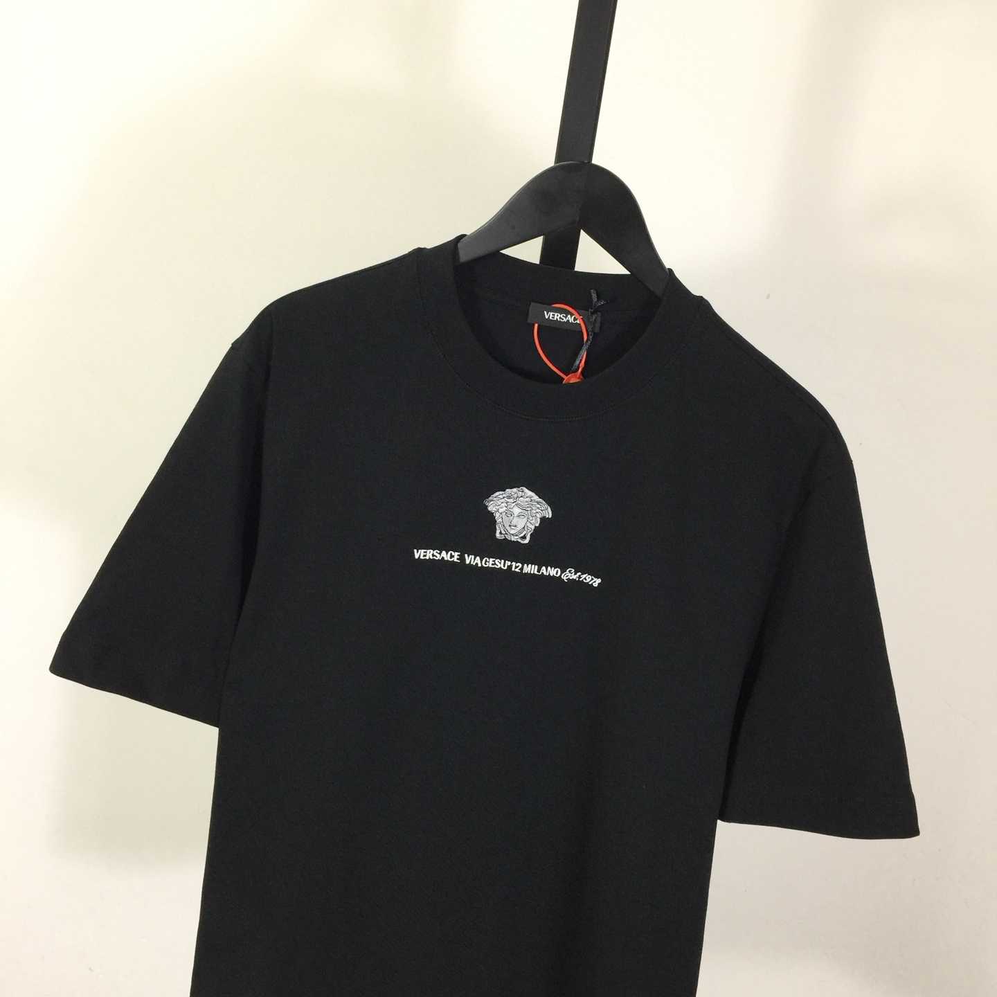 Versace  Embroidered Medusa Milano T-Shirt - 