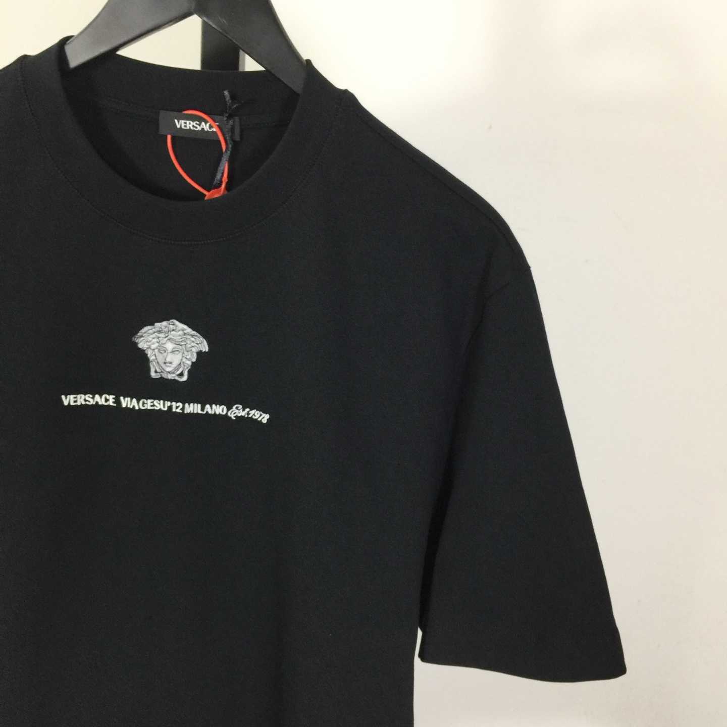 Versace  Embroidered Medusa Milano T-Shirt - 