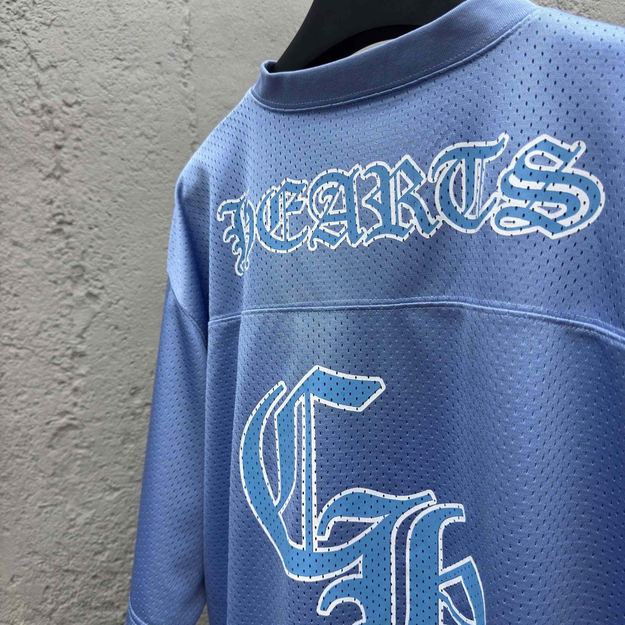 Chrome Hearts Stadium Mesh Short Sleeve Jersey Blue - DesignerGu